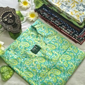 Women’s Cotton Kurti – Paisley Floral Heritage Design