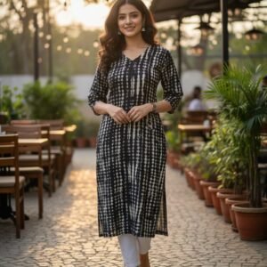 Women’s Cotton Kurti – Ethnic Allover Print