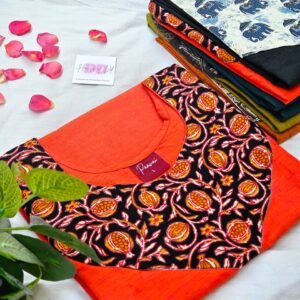 "Sunset Harmony Kalamkari Kurti
