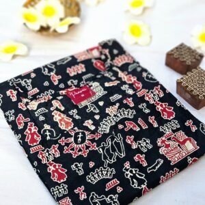 Tribal Grace Black Kurti