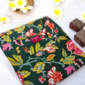 "Emerald Bloom Floral Kurti."