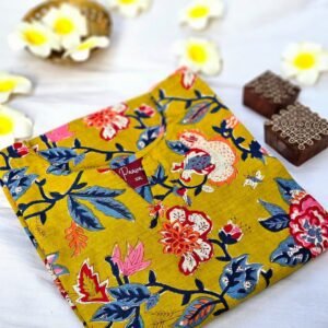 Mustard Bloom Floral Kurti.
